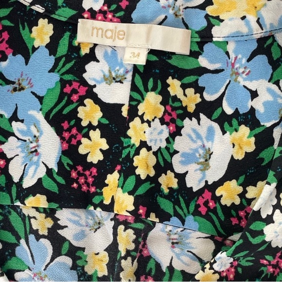 Maje Floral printed Romper 34 - Picture 4 of 5